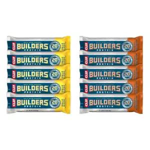 클 빌더 단백질 바 - 초콜릿 땅콩 버터 및 바닐라 아몬드 맛 버라이어티 팩 20g 식물성 텐 프리 비-GMO