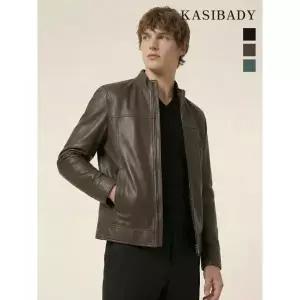 시크릿시즌오프 카시바디 남성 양가죽 미니멀 집업 자켓 706186
