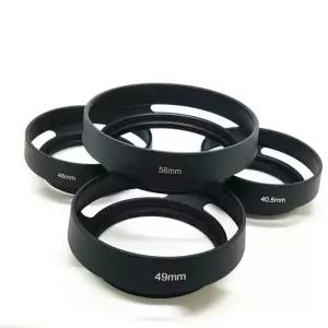 40.5 43 46 49 52 55 58 62 67mm 검정색 통풍 곡선 금속 카메라 렌즈 후드 Leica M for Pentax canon Sony