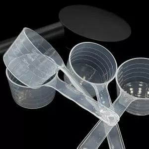 투명 눈금 피부미용재료 계량컵 50ml 팩도구 개별포장 실리콘볼 고무볼 모델링팩도구 모델링