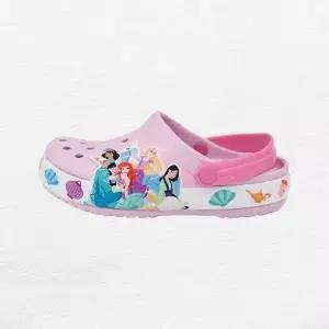 [크록스]샌들 /g1- 207076-6GD / Kids Crocs Fun Lab Dis ney Princess Lights Clog Ballerina Pink