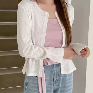 [빅사이즈]이블렛 뮤델디 레이스 펀칭 버튼 가디건 제이스타일