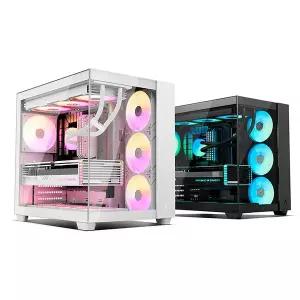 [ABKO] 앱코 UD50 블루웨일 ARGB BTF 미들타워 (블랙/ 화이트)