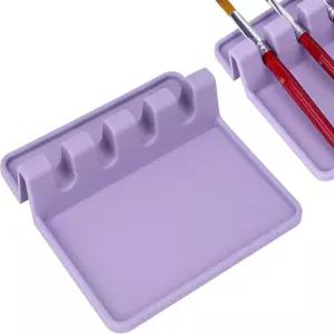 SHIDOW 실리콘 페인트 브러시 홀더 아티스트용 4 슬롯 스탠드 받침대 수채화 오일용