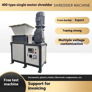 400형 단일 모터 산업용 파쇄기, 축 이중 대형 및 소형 석재 플라스틱 쓰레기 분쇄기