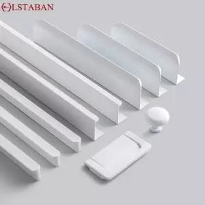 히든도어손잡이 모던 심플 화이트 롱 수납장 손잡이 주방 찬장 가구 길이 도어 옷장 서랍