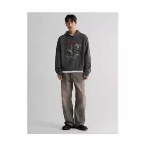 브랜드정품 에잇세컨즈 8SECONDS 해비코튼 포토 크롭 후디 애쉬 364913