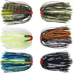 스피너베이츠 배스 낚시용 튜브 방울로 교체하는 실리콘 지그 스커트 DIY 미끼 액세서리 퀵 체인지 오징어