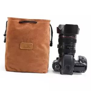 카메라 렌즈 보관 파우치 부드러운 스웨이드 휴대용 카메라 렌즈 보호 파우치 다용도 미러리스 소형