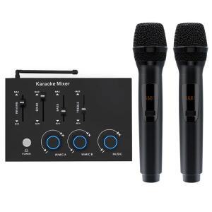 HD 광학 에코 보컬 컷 홈 시어터 핸드 헬드 UHF 무선 마이크 스마트 TV PC 사운드 바 용 가라오케 믹서 시