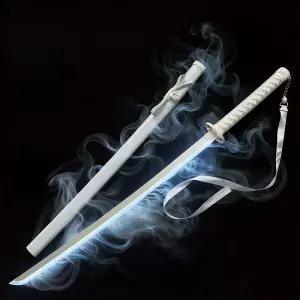 블리치 참백도 led 발광 칼 일본검 수백설 히메 컴퓨터 패드 브릭 게이머 루키아 라이트