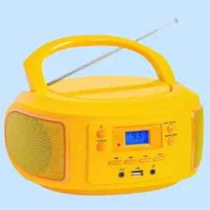 휴대용 CD플레이어 FM라디오 MP3재생 스피커 가정용 AUX USB포트 디지털디스플레이 손잡이형 오디오