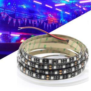 12V UV 자외선 395-405nm LED 스트립 블랙 라이트 5050 60LED/m 리본 테이프 DJ 형광 파티 스쿠버 램프