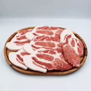 한돈 냉장 돼지고기 지방붙은 목살 구이용 숯불용 500g 1kg