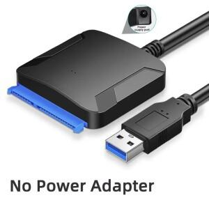 USB 3.0 SATA-USB 하드 드라이브 어댑터 전원 케이블 변환기 (2.5인치  3.5인치 SSD HDD 디스크용) - 데이