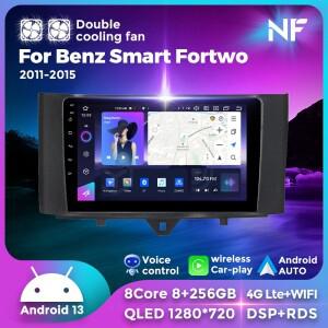 Navifly 안드로이드 올인원 차량용 라디오 오디오 8G+256G 메르세데스-벤츠 스마트 포르투 451 2011 - 내비