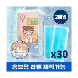 여름 야외활동 졸음예방 붙이는 아이스패치 냉각시트(2P) 30매