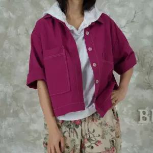 벅시루 여성 드림 빅포켓 7부소매 간절기 여름 면 여자 셔켓