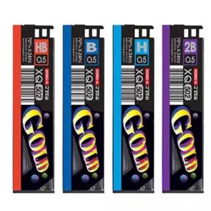 (옵션:2B)샤프심 502 골드 0.5mm (12개1세트)05 05MM 05 문구 필기용 다용도 학생 사무용