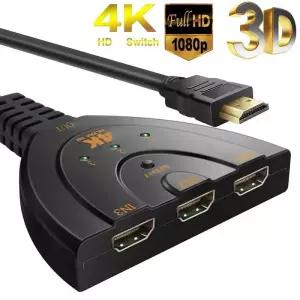 HDMI분배기 HDMI 호환 스위치 4Kx2K 60hz 3D 미니 3포트 14b 4K 스위처 분배기 1080P 3 in 1 out 포트 허브