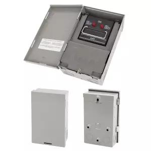 비퓨즈드 2극 3와이어 1상 AC 금속 박스가 장착된 WeCooper 60Amp 풀아웃 디스커넥트 스위치 미니 스플릿