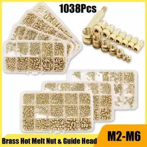번데기너트 황동 인서트 너트 열 세트 3d 프린터 납땜 인두 팁 케이스 구리 핫멜트 M2 25m3m4m5m6