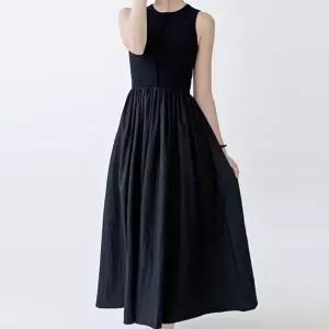 플레어 디자인 나시 롱원피스 민소매 슬리브리스 치마 (HSJ-WFFFIMT)