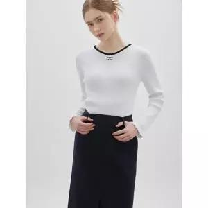 [CC콜렉트](김해점)[씨씨콜렉트] 파이핑 골지 니트 풀오버 (C261KSK001)