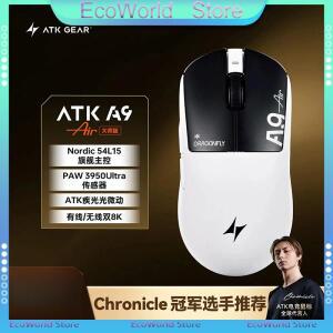 ATK A9 울티메이트/A9 에어 울트라 맥스 인체공학적 게이밍 E-스포츠 무선 마우스 PAW3950 센서 PC 노트북