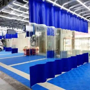 세차장 투명 문커튼 가림막 커텐 칸막이 비닐 야외 외풍 창고