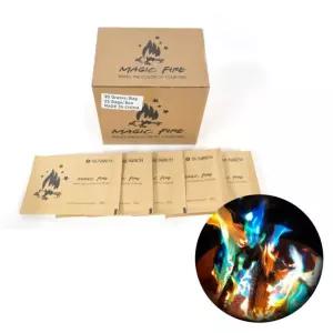 캠핑 매직 불꽃놀이 파이어 소품 캠프 오로라가루 용품 X10입 30g