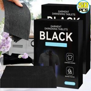 검은색 의류 색상 복원 시트 흡수 셔츠 방지 청바지 수리용 세탁 어두운 염색 타블렛