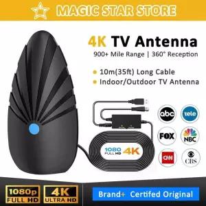 UHD안테나 TV 실내 지상파 수신기 안테나 실내외 겸용 4K HD 디지털 360도 수신 ° 시골도시 교외 지역 전