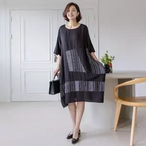 (88size)리리 라운드넥  원피스 2col