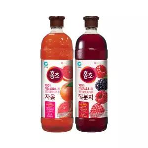 청정원 홍초 자몽 1.5L, 1개 + 홍초 복분자 1.5L, 1개
