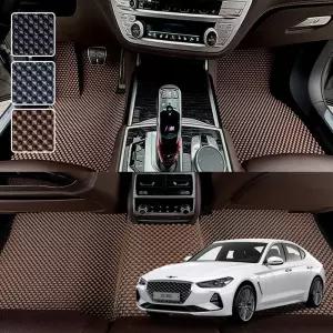 제네시스 G70 전용 3D 엠보싱 차세대 고무매트 1열2열 세트 ffe5+2DHp