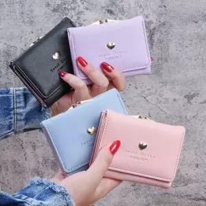 여성 귀여운 큐빅 하트 지갑 여자 반지갑 카드지갑 여성반지갑 하트지갑 반지갑