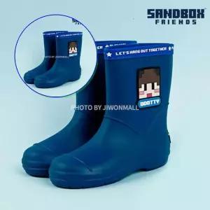 쌍문상회 지금 필요한 샌드박스 도티 타이포 장화네이비 장마 레인부츠 유아우의