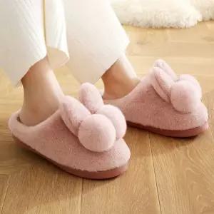 여성 겨울 슬리퍼 귀여운 래빗 홈슈즈 방한 털신발 실내슬리퍼 겨울실내화