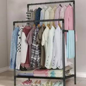 [생활] 이단 옷걸이 더블 스탠드 철제 무타공 수납 행거