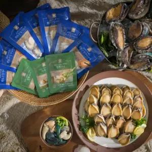 완도 손질 자숙 중 전복 45g(3미/팩당) 10팩 + 손질 전복 내장 30g 10팩