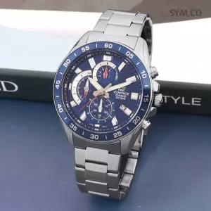 에디피스 EFV-550D-2A 크로노그래피 블루 맨즈 스포츠 정장 남자 메탈 시계 d7