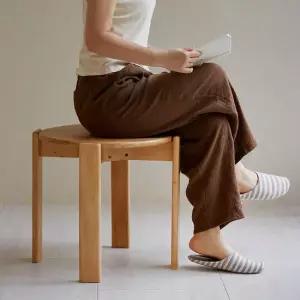 [베스트리빙] 오르 인테리어 고무나무 원목 다용도 스툴 1개 4colors