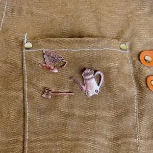 커피뱃지 바리스타 브로치 3종 핸드드립 금속 황동 소형 미니 배지 배찌