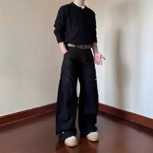 남성용 팬츠 바지 베이지 캐주얼 카고 트렌드 깔끔하고 멀티포켓 산뜻한 BE1