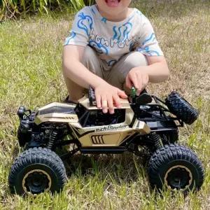 입문용 빅사이즈 50cm 오프로드 대형 몬스터 RC카 4륜구동 락크롤러 무선조종 골드 1개