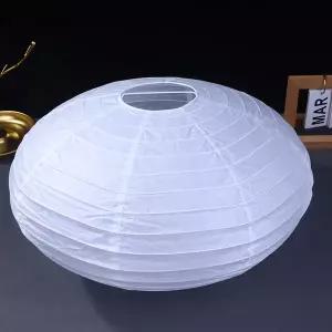 호환  40X40X22cm 비행접시 모양 종이 램프 웨딩 벽 장식 식 웨딩 파티 볼 장식 종이 볼 램프쉐이드