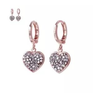 오스트리아 화이트 E348 로즈골드 귀걸이 크리스탈