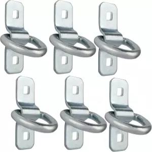 카보 5 PCS 1/4 스틸 D-링 타이 다운 앵커 트레일러 픽업 밴 ATV SUV RV 보트 오토바이용 2400파운드 헤비