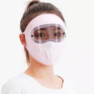 핑크 여름 안면 쿨링 마스크